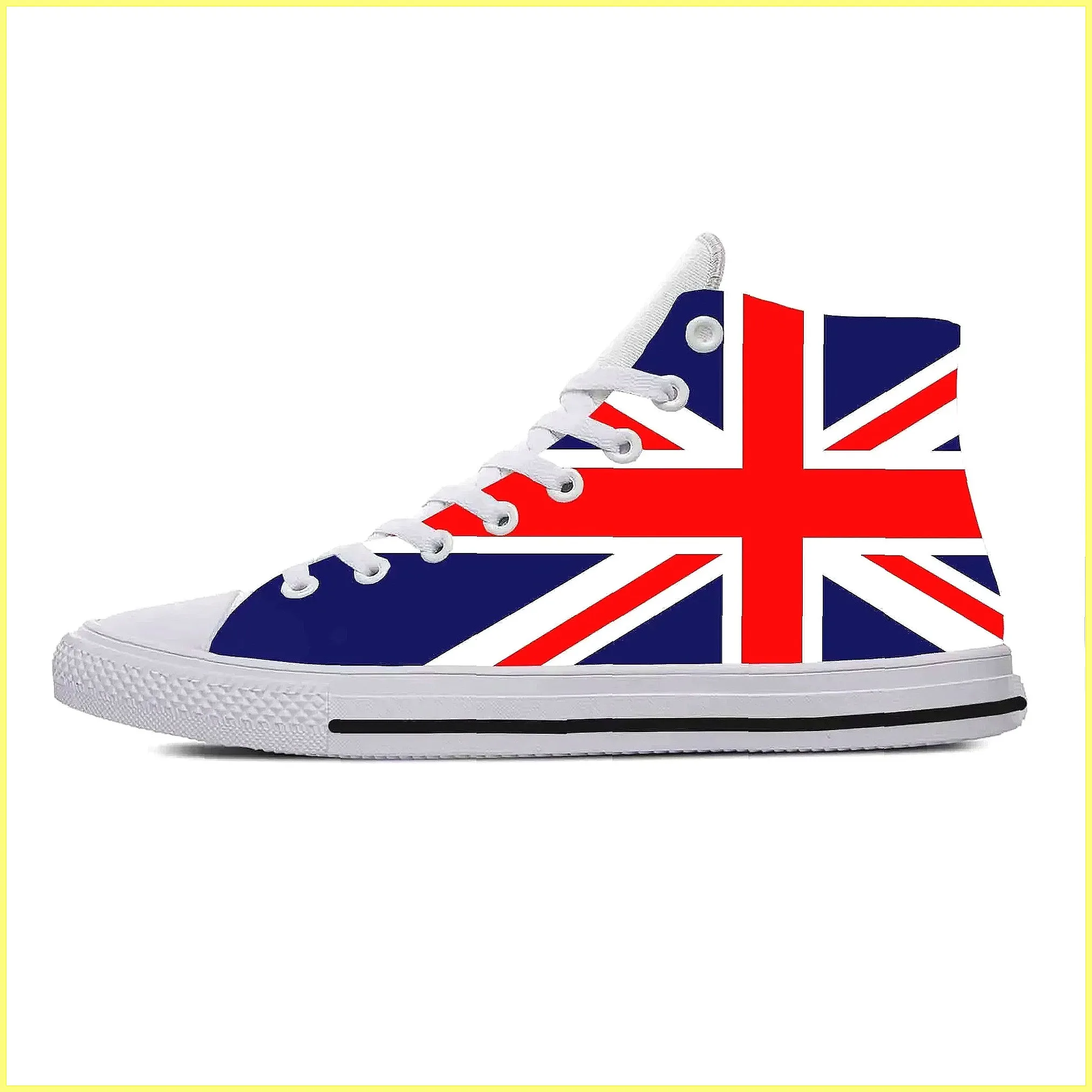 英国国旗 3D プリント ハイトップ スニーカー、通気性の高 - Men Shoes Uk のレビューと価格