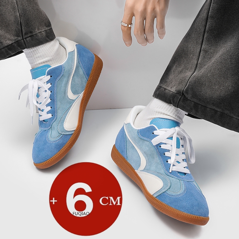 6cm身長アップドイツ製トレーナーシューズユニセックススエー - Men Shoes Trainers のレビューと価格
