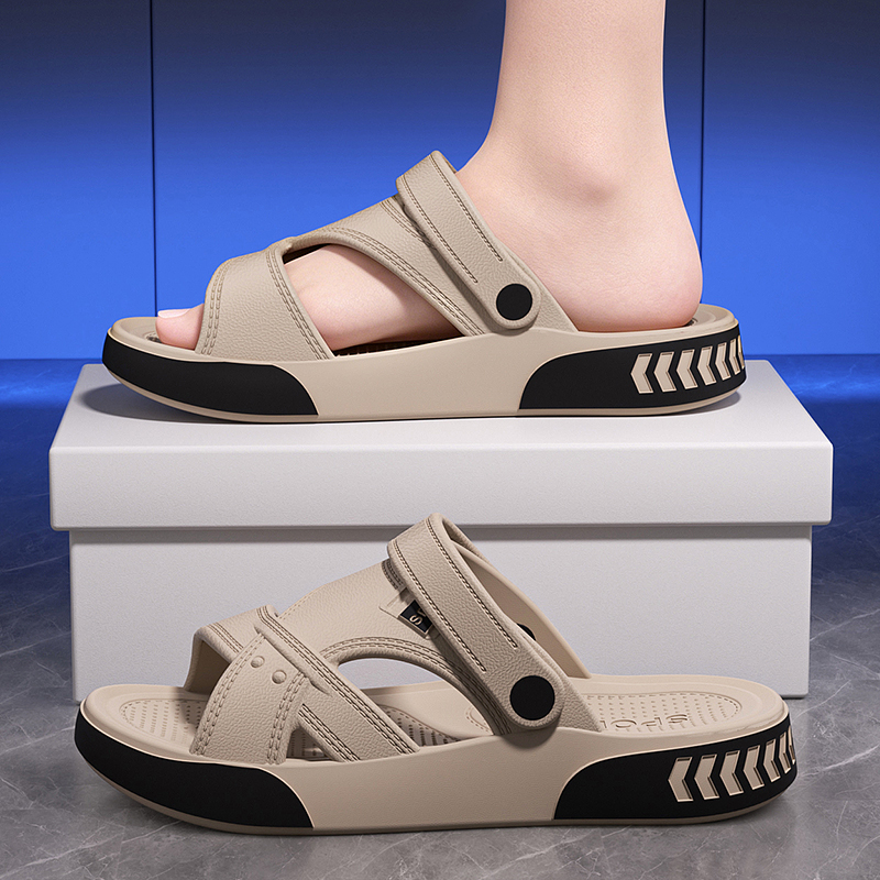 夏のメンズスリッパ屋内屋外サンダルビーチカジュアルシューズソ - Men Shoes Sale のレビューと価格